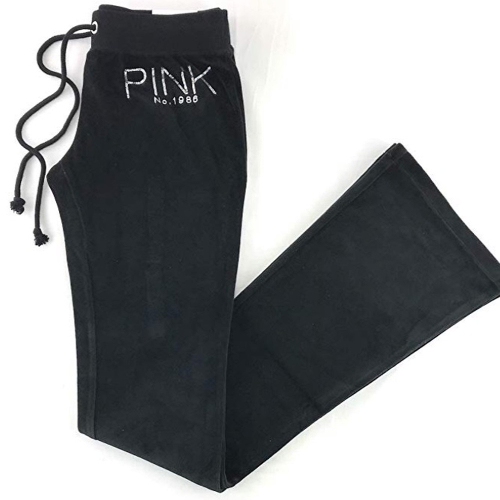 VELOUR BLING PINK SWEATPANTS